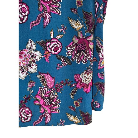 Daniel Rainn Women's Floral Flow Tank with Crochet Neckline Plus Size 2X Blue - Picture 6 of 9